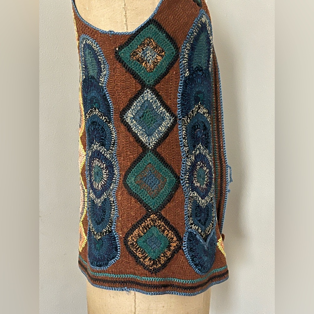 Dries Van Noten Hand Knit Crochet Longline Vest - Picture 9 of 14